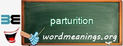 WordMeaning blackboard for parturition